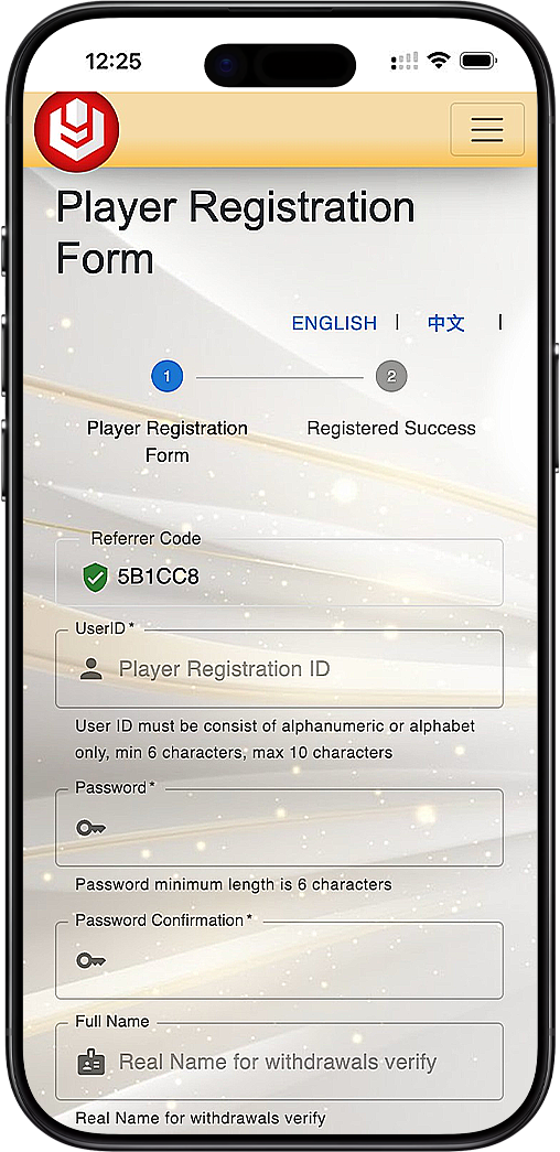 U9Play Official Registration Page